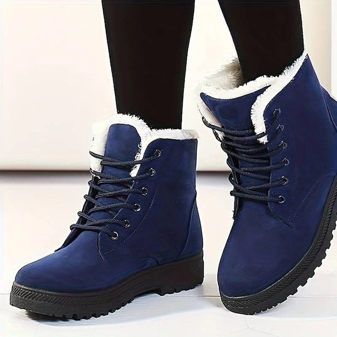 Lucia | Fleece-Lined Ankle Boots with Lace-Up for Women