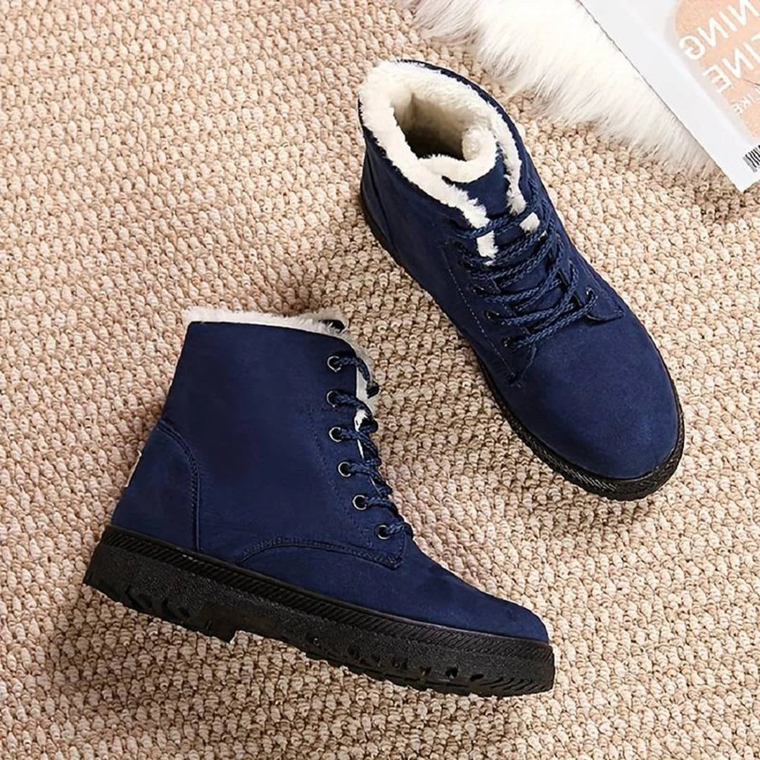 Lucia | Fleece-Lined Ankle Boots with Lace-Up for Women