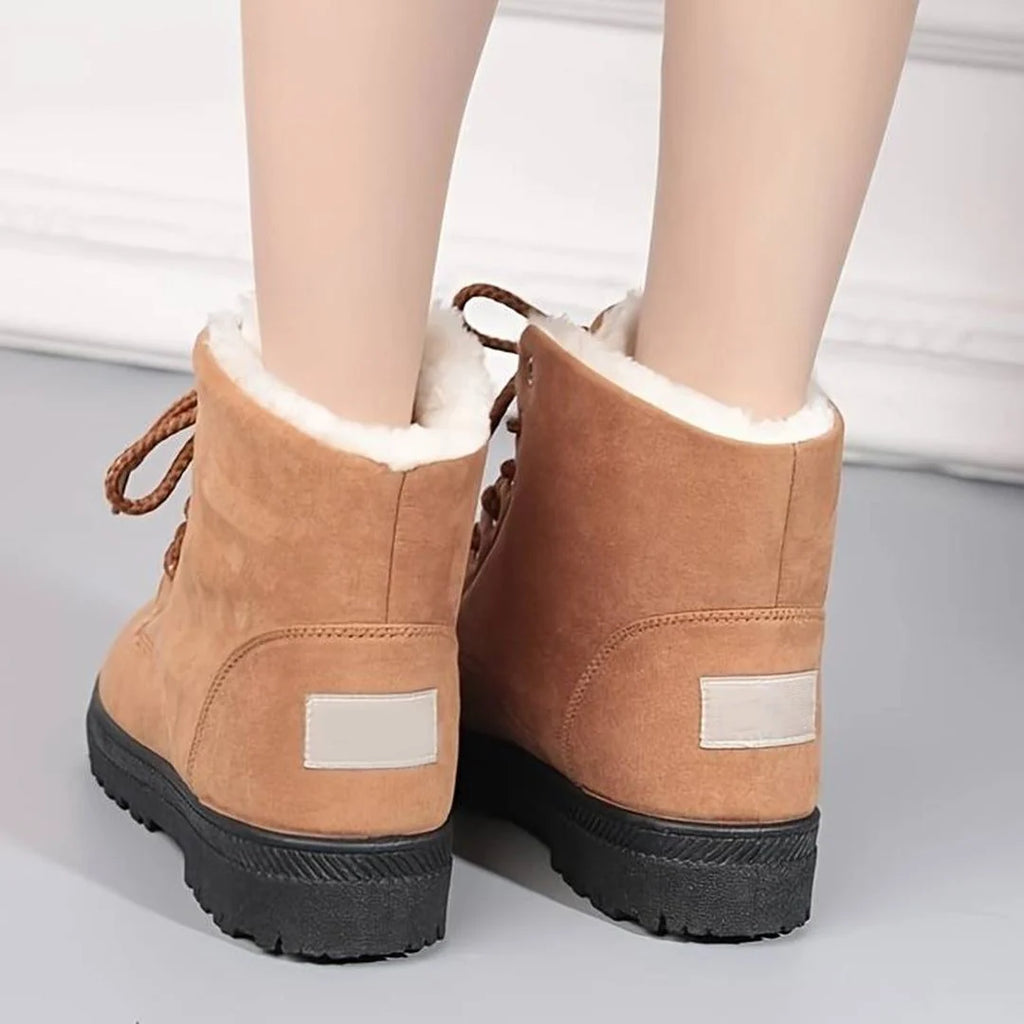 Lucia | Fleece-Lined Ankle Boots with Lace-Up for Women