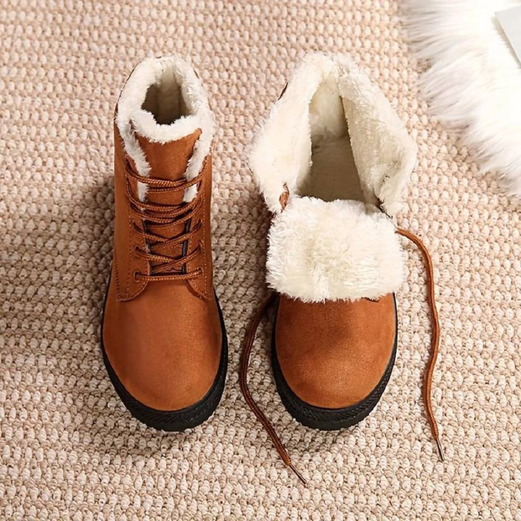 Lucia | Fleece-Lined Ankle Boots with Lace-Up for Women