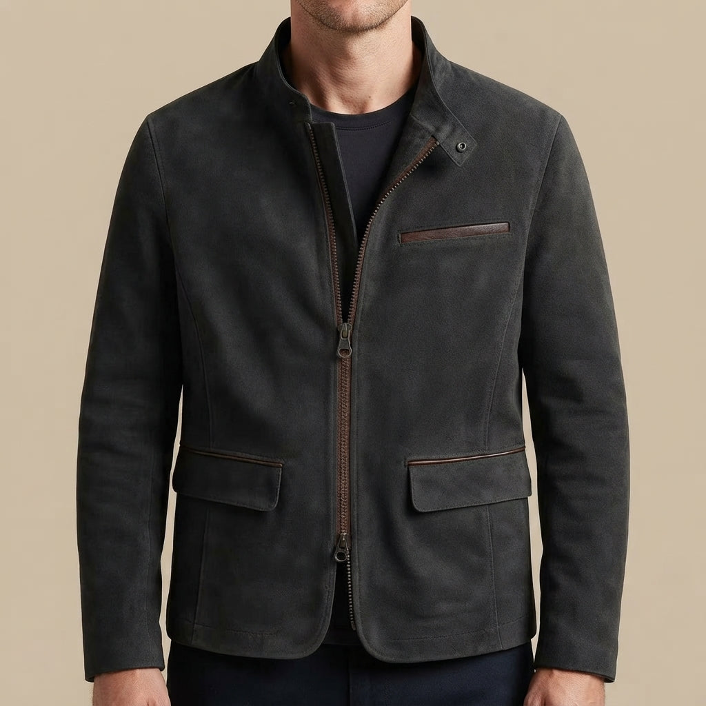 Thorne Suede-Look Zip Jacket - image 9