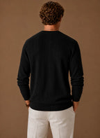 Men's Cable Knit Sweater – Crew Neck Textured Pullover