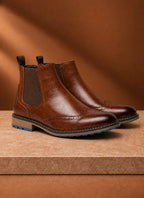 Men's Chelsea Boots - Brogue Wingtip Ankle Dress Boots