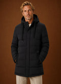 Men's Puffer Jacket - Long Hooded Insulated Winter Coat