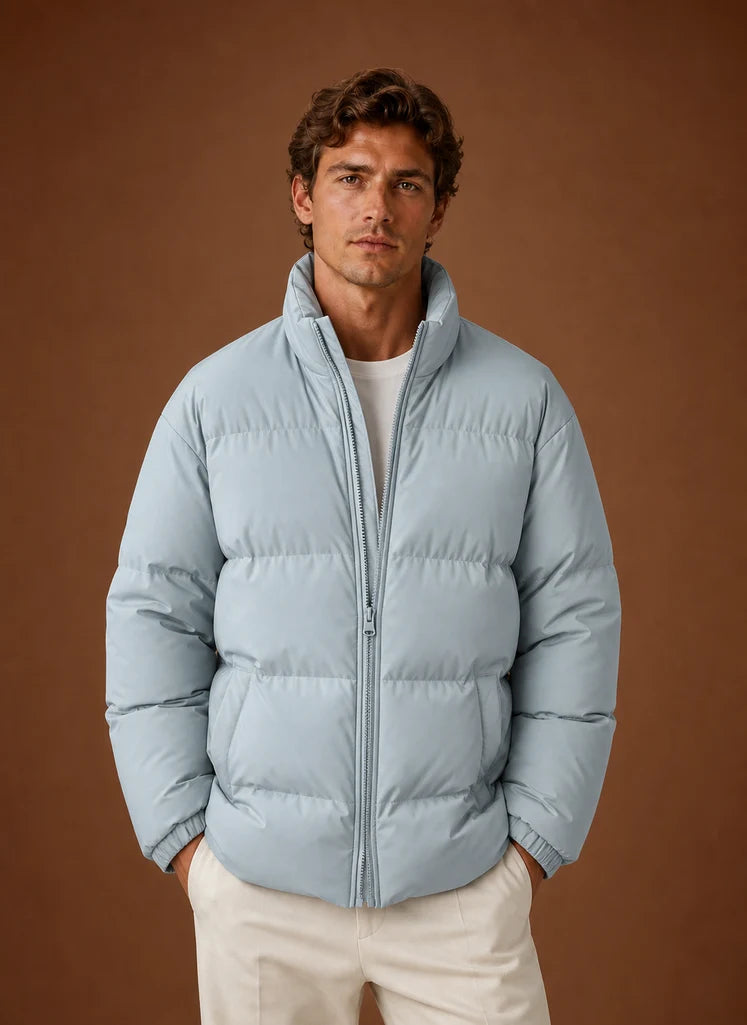 Men's Puffer Jacket - Quilted Winter Coat