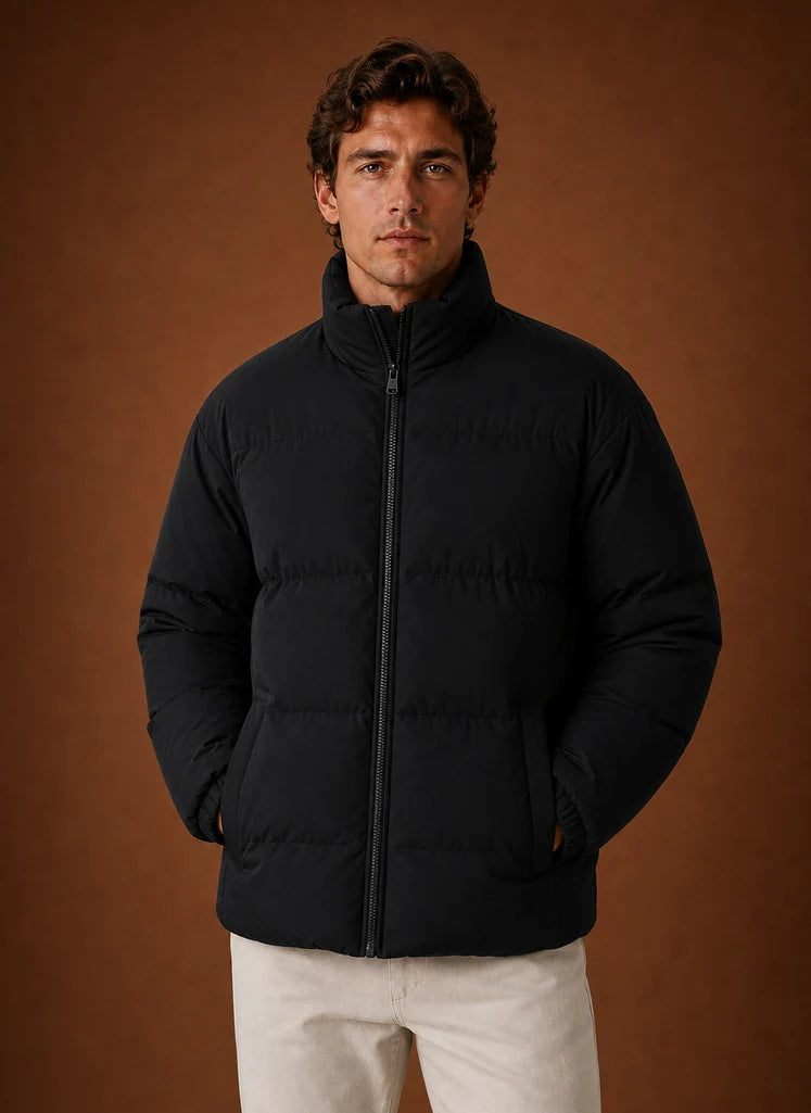 Men's Puffer Jacket - Quilted Winter Coat
