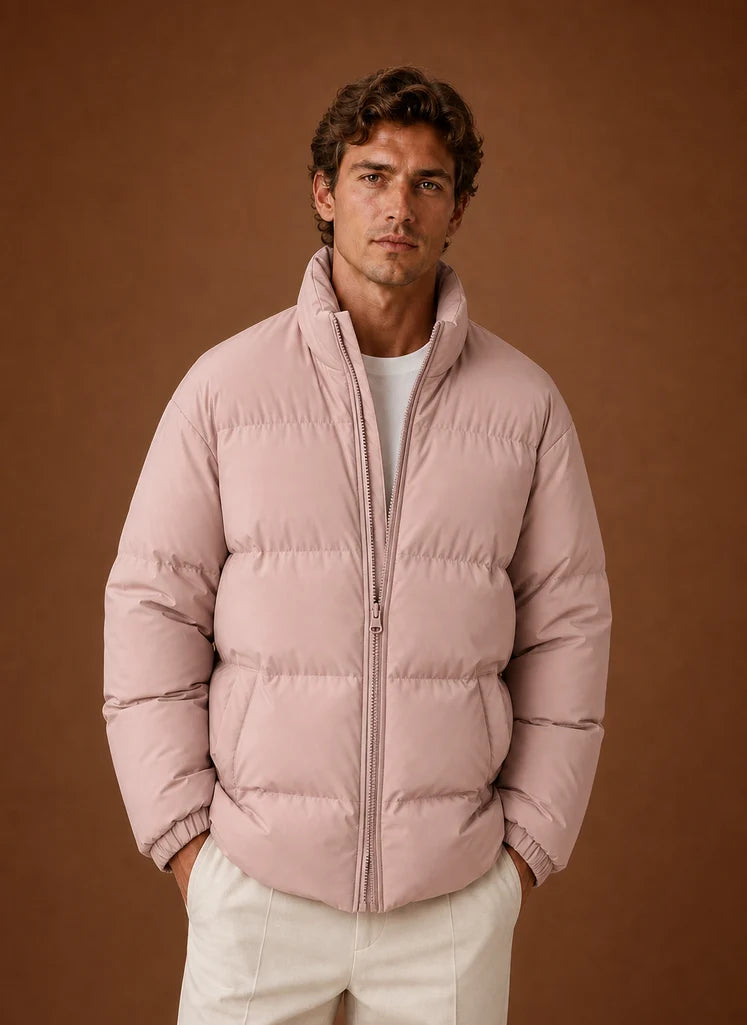 Men's Puffer Jacket - Quilted Winter Coat