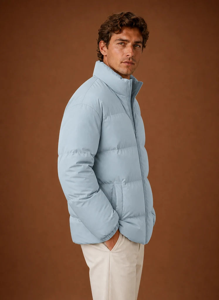 Men's Puffer Jacket - Quilted Winter Coat