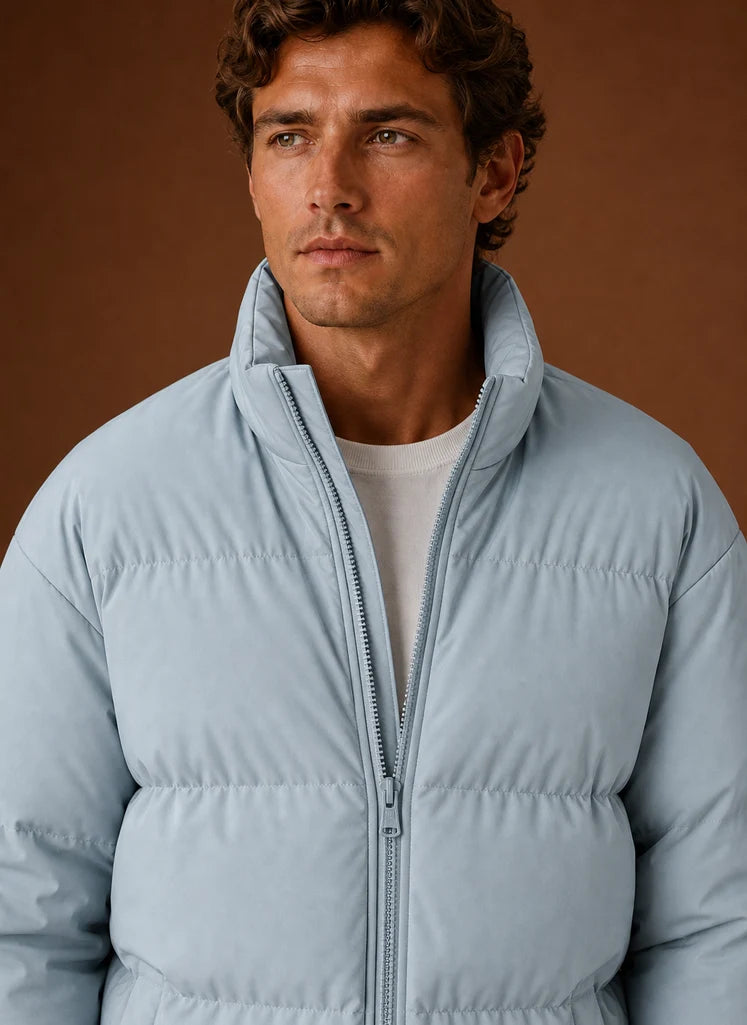 Men's Puffer Jacket - Quilted Winter Coat