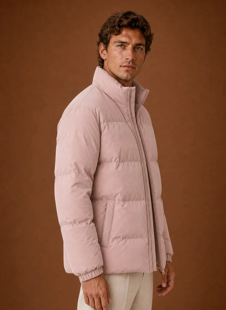 Men's Puffer Jacket - Quilted Winter Coat
