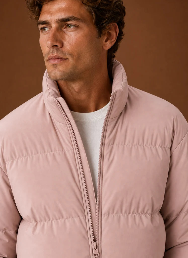 Men's Puffer Jacket - Quilted Winter Coat