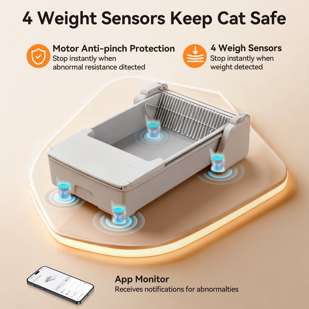 Open Top Self Cleaning Cat Litter Box