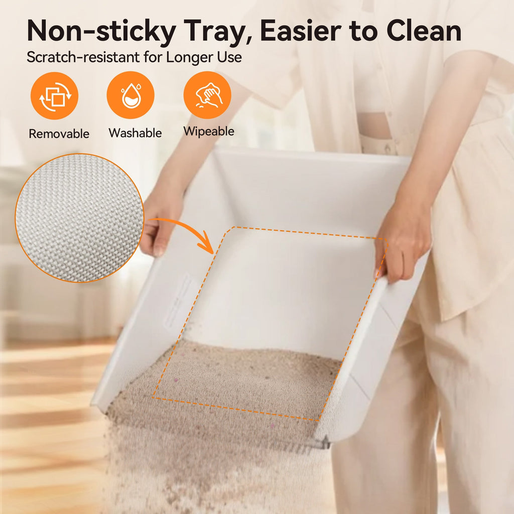 Open Top Self Cleaning Cat Litter Box