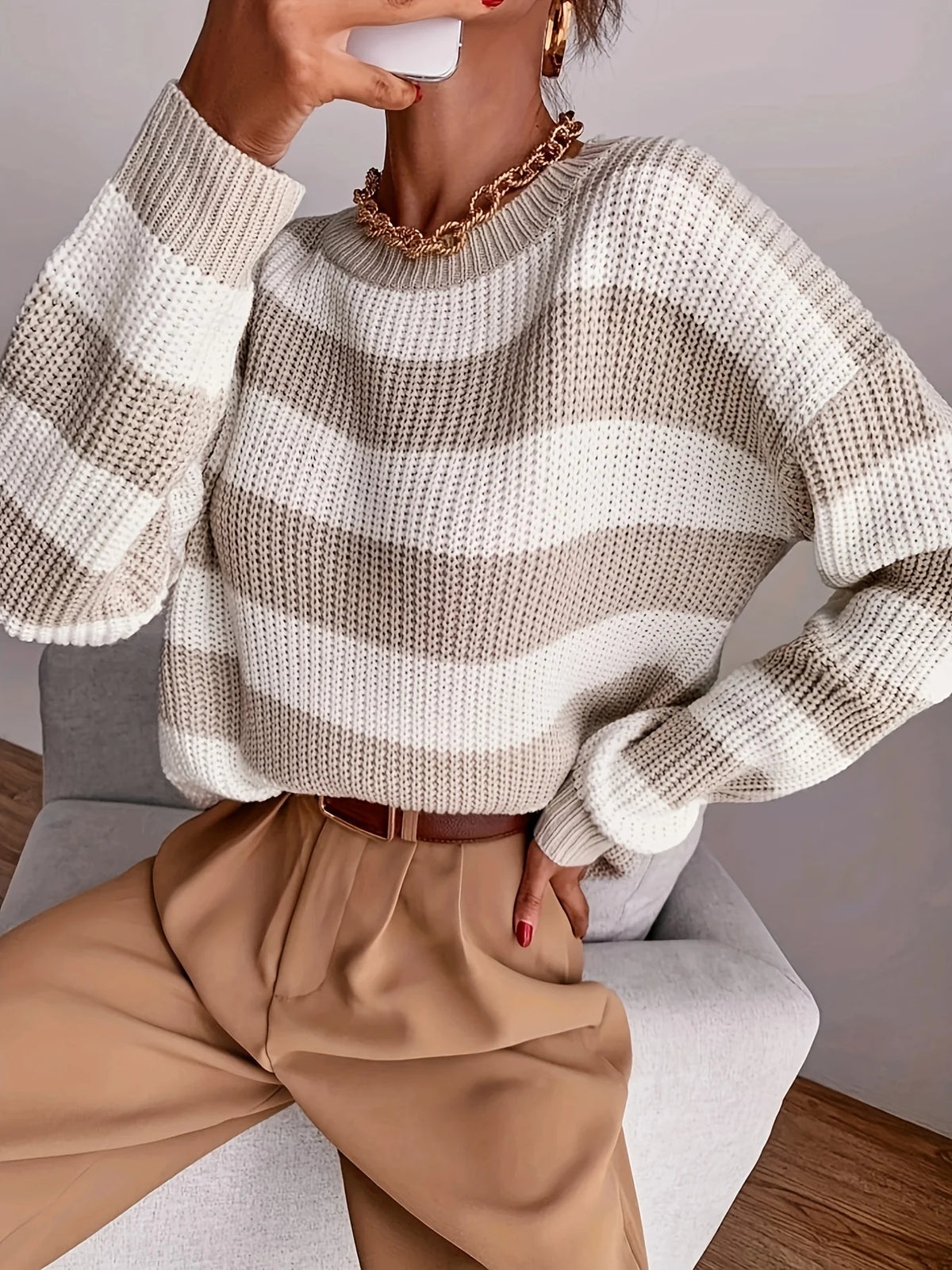 Meredith | Relaxed Striped Sweater