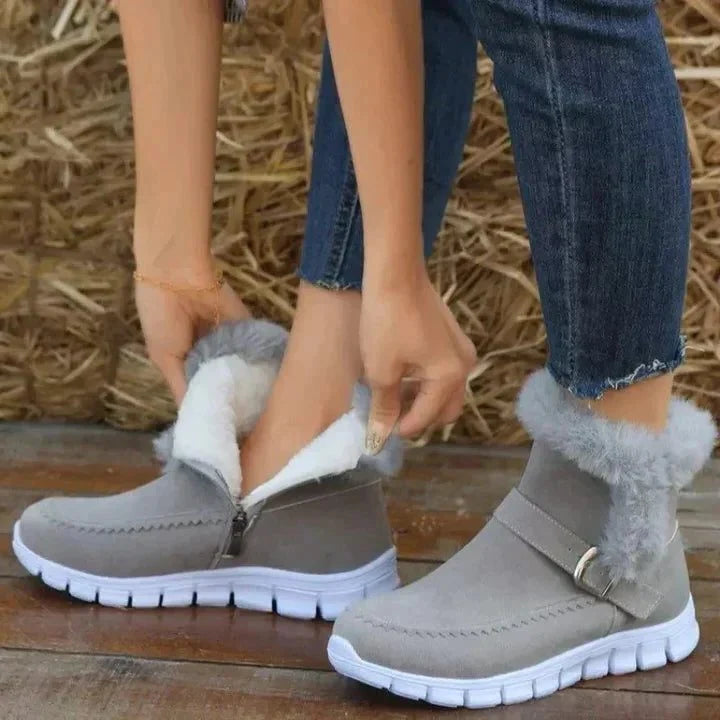 Mignon | Winter Ankle Boots with Fur Lining and Zip-Up for Women