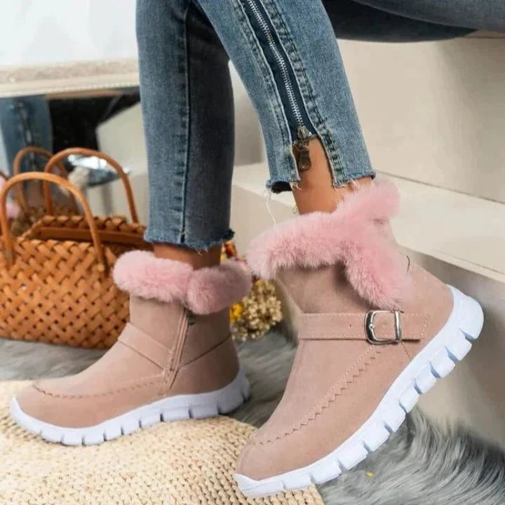 Mignon | Winter Ankle Boots with Fur Lining and Zip-Up for Women
