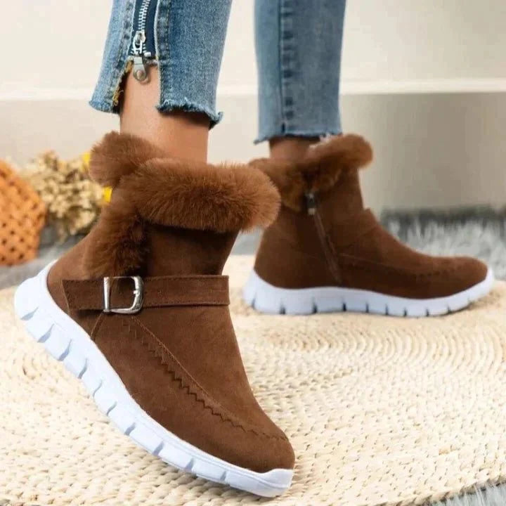 Mignon | Winter Ankle Boots with Fur Lining and Zip-Up for Women