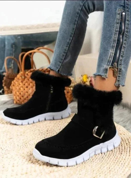 Mignon | Winter Ankle Boots with Fur Lining and Zip-Up for Women