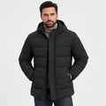 Men's Fleece-Lined Winter Coat - Long Stand Collar Style