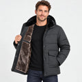Men's Hooded Padded Coat - Thickened Winter Outerwear