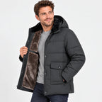Men's Hooded Padded Coat - Thickened Winter Outerwear