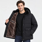 Men's Hooded Padded Coat - Thickened Winter Outerwear
