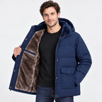 Men's Hooded Padded Coat - Thickened Winter Outerwear