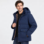 Men's Hooded Padded Coat - Thickened Winter Outerwear