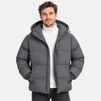 Men's Hooded Padded Jacket - Lightweight Winter Outerwear