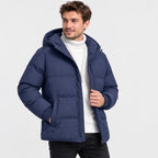 Men's Hooded Padded Jacket - Lightweight Winter Outerwear