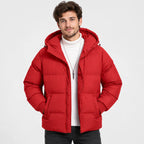 Men's Hooded Padded Jacket - Lightweight Winter Outerwear