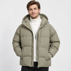Men's Hooded Padded Jacket - Lightweight Winter Outerwear