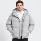 Men's Hooded Padded Jacket - Lightweight Winter Outerwear