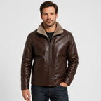 Men’s PU Leather Jacket – Warm Lined Regular Fit Winter Style
