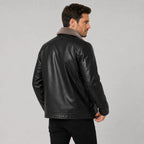 Men’s PU Leather Jacket – Warm Lined Regular Fit Winter Style