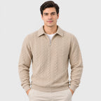 Men's Quarter-Zip Sweater – Knit Pullover for Fall & Winter