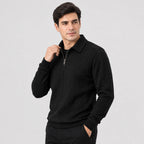 Men's Quarter-Zip Sweater – Knit Pullover for Fall & Winter