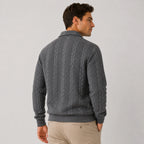 Men's Quarter-Zip Sweater – Knit Pullover for Fall & Winter
