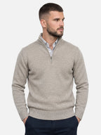 Men's Quarter-Zip Turtleneck Jumper – Autumn Knitwear
