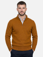 Men's Quarter-Zip Turtleneck Jumper – Autumn Knitwear