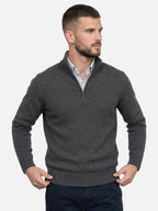 Men's Quarter-Zip Turtleneck Jumper – Autumn Knitwear
