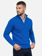Men's Quarter-Zip Turtleneck Jumper – Autumn Knitwear