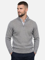 Men's Quarter-Zip Turtleneck Jumper – Autumn Knitwear