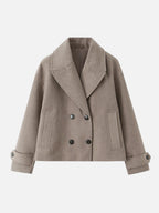 Women’s Double-Breasted Trench Jacket – Vintage Elegance