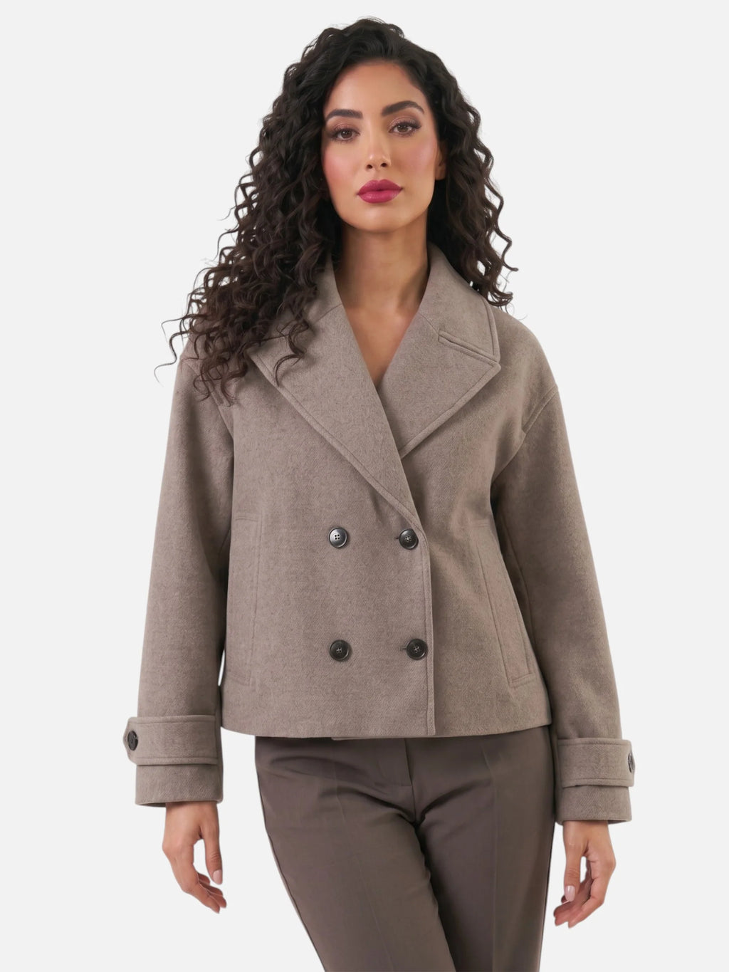 Women’s Double-Breasted Trench Jacket – Vintage Elegance