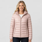 Women's Hooded Padded Coat - Lightweight Casual Outerwear