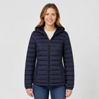 Women's Hooded Padded Coat - Lightweight Casual Outerwear