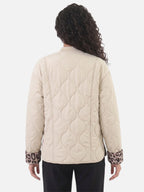 Women’s Leopard Trim Jacket – Elegant Autumn Style