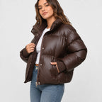 Women's Puffer Jacket - Warm Winter Coat Loose Fit with Pockets
