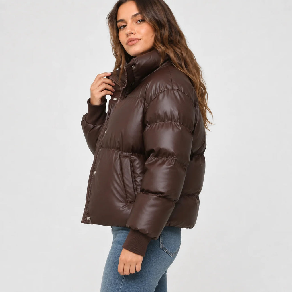 Women's Puffer Jacket - Warm Winter Coat Loose Fit with Pockets